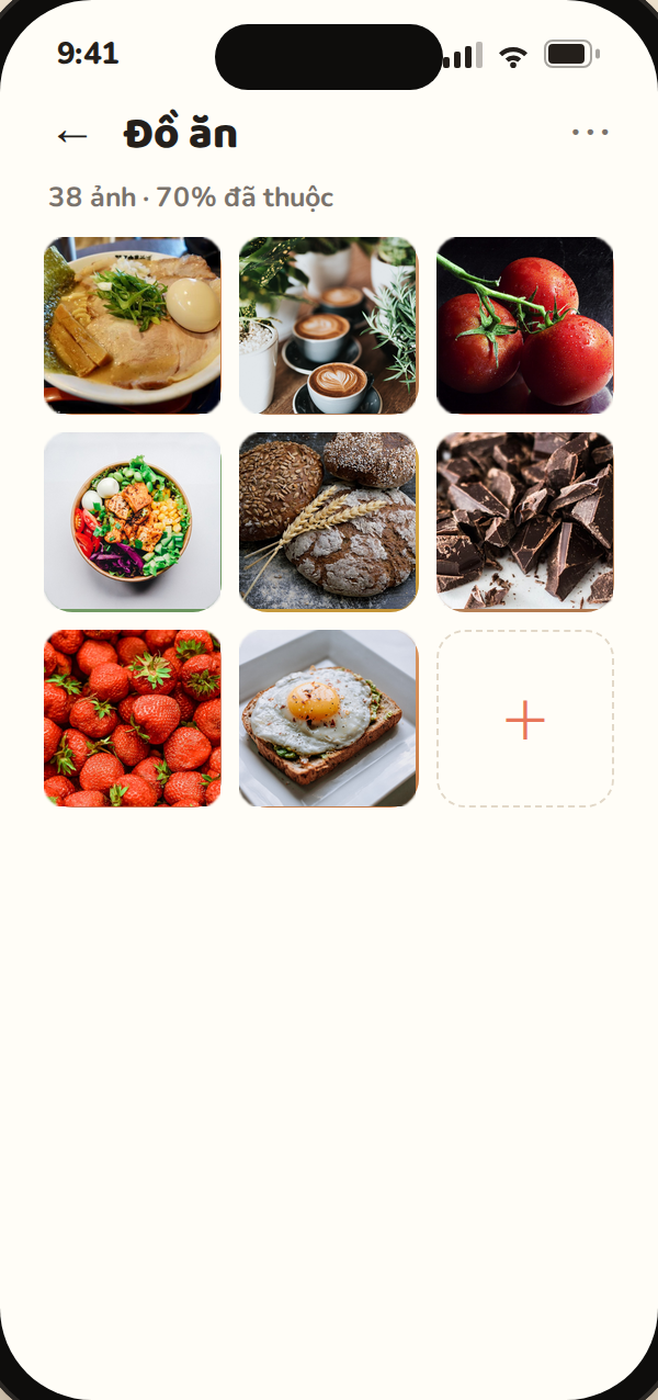 KAPTU app — a box of vocabulary cards with learning progress
