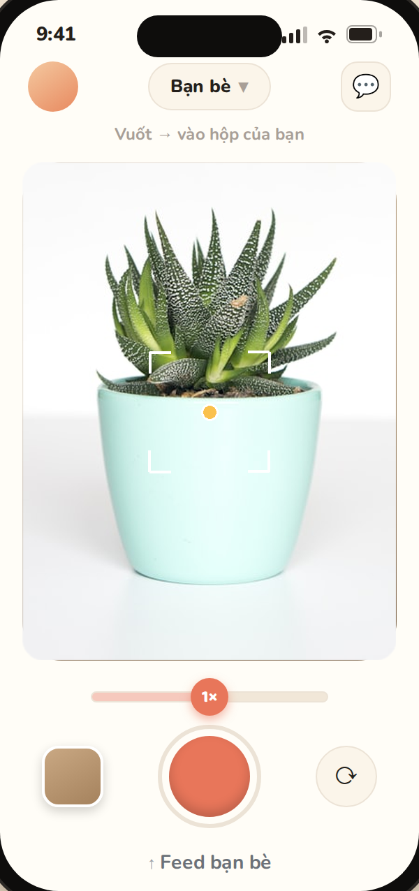 KAPTU app — camera screen ready to snap an object